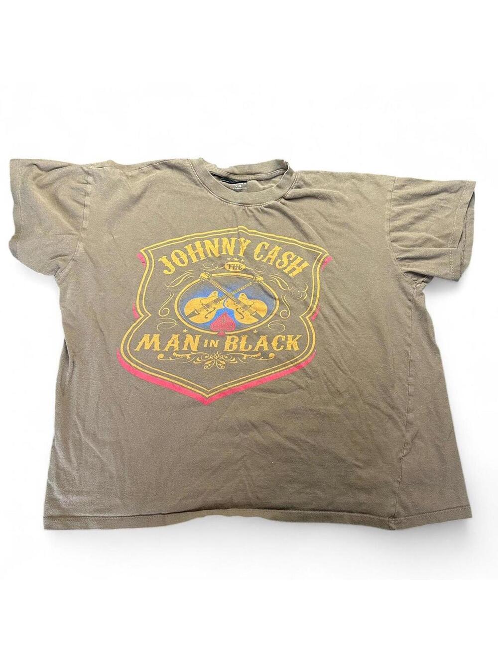 Johnny Cash Man In Black T-Shirt Large